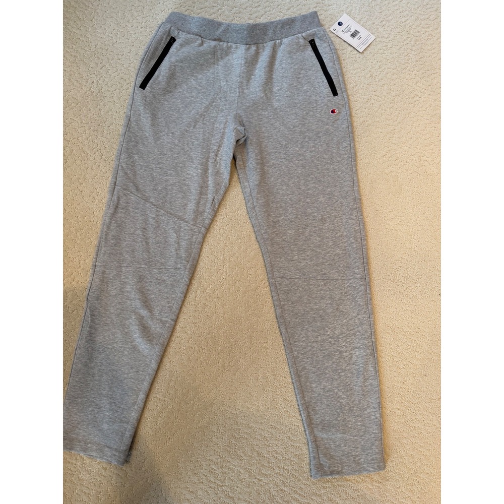 Champion Double Knit Jogger Girls XL 18-20 Heather Grey NWT Zip Pockets